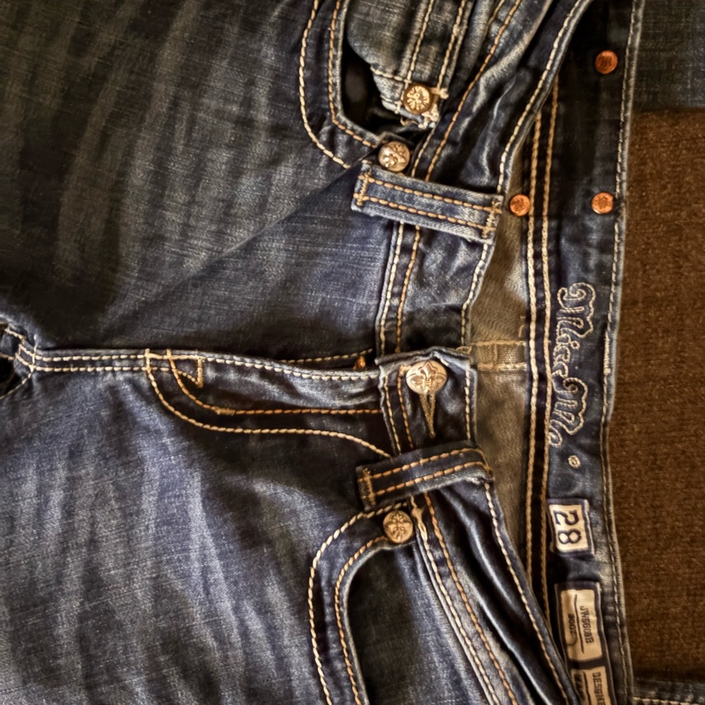 Miss Me Dark Blue Denim Jeans with Contrast Stitching